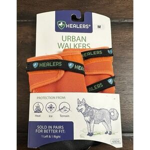 Healers Urban Walkers Medium Dog Boots‎ shoes M Orange NEW